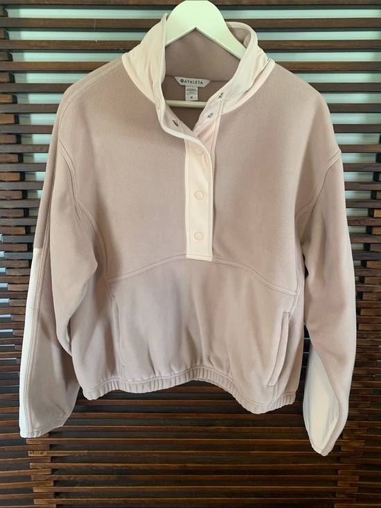Athleta Tops - Athleta Mauve-Pink Snap Pullover